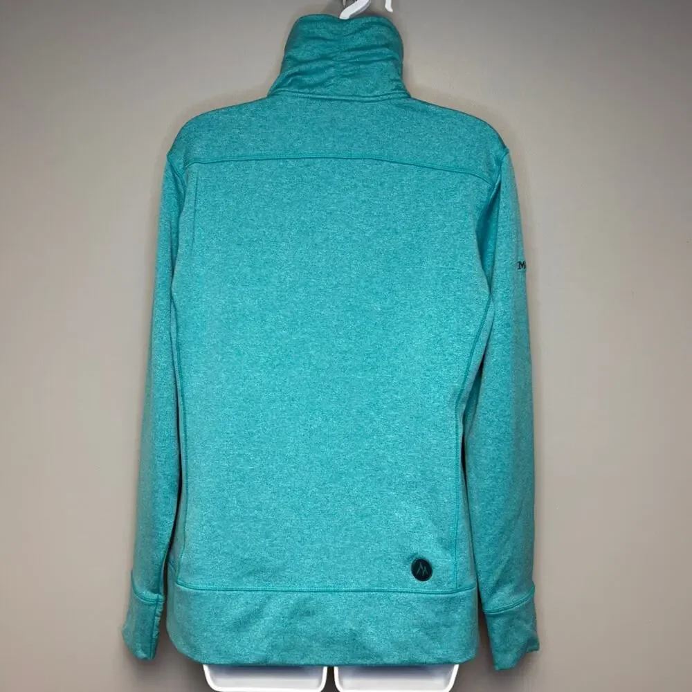 Marmot Teal Fleece Line Full Zip Running Jacket Womens Sz L - Picture 4 of 10